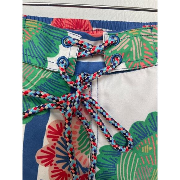 TiA CiBANi KiDS Matyo Striped Floral Surf Swim Trunks Lined Blue 5-6 NWT - Picture 3 of 7